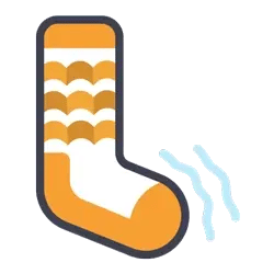 Chaussettes de compression qui améliorent la circulation et le confort des jambes.